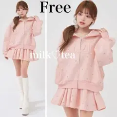 新品タグ付 ダーリッチ DDロゴビジュースウェットセットアップ ピンク フリー