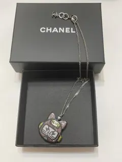 CHANEL シャネル　シュペット　ネコ　ネックレス　ピンク　ブラック　黒　新品