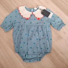★新品タグ付★バースデイ　Cottoli ハートチェックロンパース 70cm