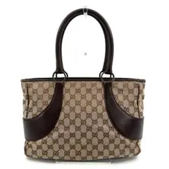 GUCCI GG柄 キャンバス ファスナー付 ハンドバッグ 113011