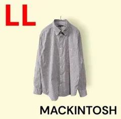 美品　MACKINTOSH　マッキントッシュ　赤×青チェック柄　長袖シャツ　LLのサムネイル