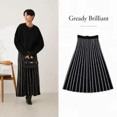 定価12100円 Gready Brilliant　配色ダブルジャガードスカートのサムネイル