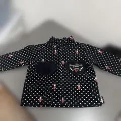 水玉模様のハートポケットトレーナー