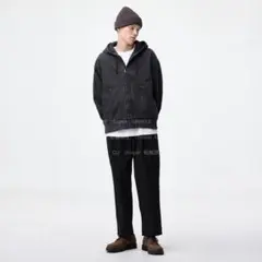 【新品未使用タグ付き】 チノキャロットパンツ　ユニセックスL　BLACK　GU