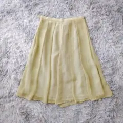 イトキン シアープリーツスカート ライトグリーン 膝丈 36/S