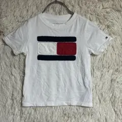 【トミーヒルフィガー】90 キッズ半袖Tシャツ ビッグロゴ 白 XXS 2-3歳