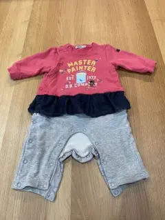 最終お値下げ　ミキハウスダブルビー　トレーナーロンパース70cm