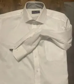 【中古】JOHN PEARSE ホワイトストラップシャツ　L
