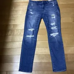 Abercrombie & Fitc アバクロ　ダメージ加工　デニムパンツ