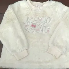 mezzo piano アイボリー ふわふわトレーナー　110