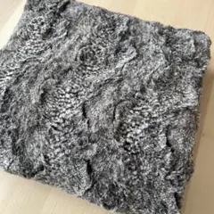 【アパレル残反】ブラウングレー　ショートファー生地 1.6m