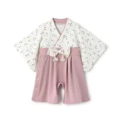 週末セール価格【美品】プティマイン　Girls　なりきり袴カバーオール80cm