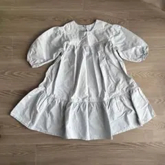 韓国子供服　oatmeal オートミール　バルーンスリーブ　ワンピース　xs