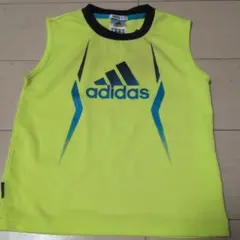 adidas 蛍光イエロー ノースリーブタンクトップ 8A