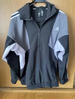 adidas フード付きジャケット M 黒/グレー