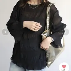 ap retro シアーシャーリングブラウスのサムネイル