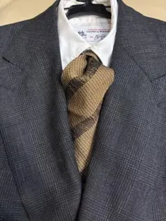 BIGLIDUE ブラウン×ベージュストライプ ネクタイ