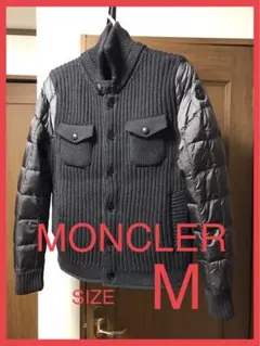 M 国内正規 MONCLER ニット /￼ ダウン ブルゾン ジャケット 本物