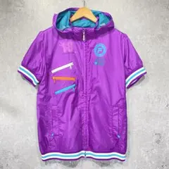 ★FILA GOLF 2way 半袖ジャケット ゴルフウェア LL パープル