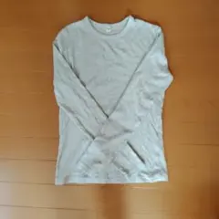 ユニクロ　ソフトリブクルーネックtシャツ　Mサイズ　グレー