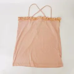 リズリサ ピンク バッククロス キャミ レースフリルのサムネイル