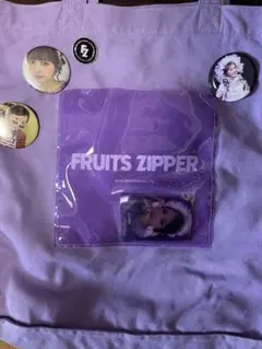 FRUITS ZIPPER トートバッグ 缶バッジセット FRUITS ZIPPER トートバッグ 缶バッジセット - メルカリ
