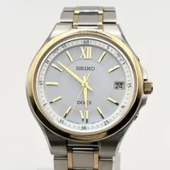 SEIKO DOLCE 電波ソーラー 軽量チタン 7B24-0AX0 稼働