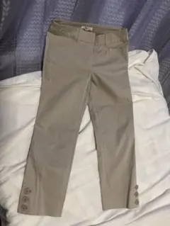 小さいサイズ！ベージュ ハイウエスト チノパン