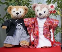 ダッフィー＆シェリーメイのウェディング衣装　羽織袴と色打掛