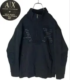 A/Xアルマーニエクスチェンジでかロゴ ハーフジッププルオーバースウェットのサムネイル