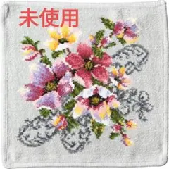 【未使用】フェイラー　FEILER ポージ—　ハンカチ　お花　グレー