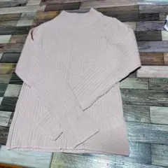 GLACIER ピンク リブ編み ニット M