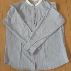 GU ストライプ柄 カラーシャツ 長袖