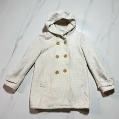 THE SHOP TK MIXPICEツイード調フーデットコート アイボリー Fのサムネイル
