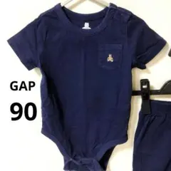 値下げ babyGAP 90 ネイビー ボディスーツ ロンパース ベビー服 夏服