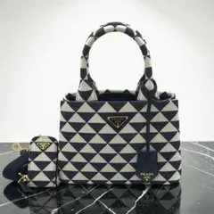 プラダ シンボル ジャガード スモール 2way トートバッグ ICチップ搭載