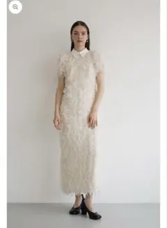 ACKA lame fringe puff dress - メルカリ