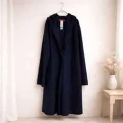 メルローズ MELROSE フーデッド ロングコート ネイビーのサムネイル