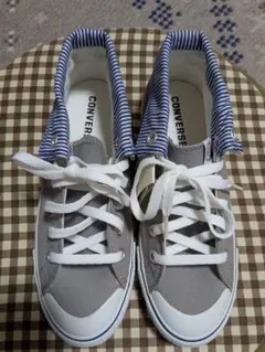 CONVERSE グレー ストライプ ハイカット スニーカー