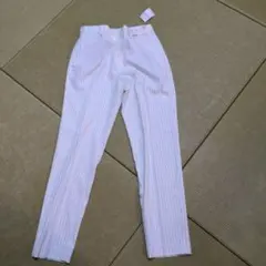 スマートスタイルアンクルパンツ(ストライプ)M ユニクロ　タグ付き