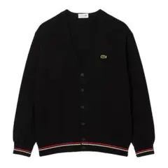 ラコステ LACOSTE リブニットステッチコットンニットカーディガン メンズ…