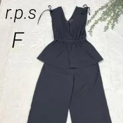 【r.p.s】サロペット　セットアップ風オールインワン　フリーサイズ　　グレー