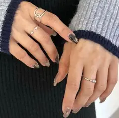 Thevon　heilly　ヘイリー　3点セットリング　シルバー　フリーサイズ