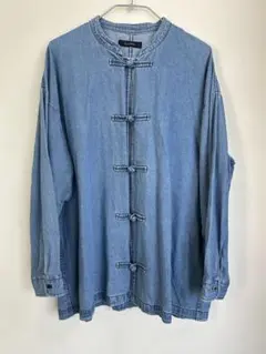 美品 RAGEBLUE デニムチャイナシャツ 春物 羽織り ライトアウター