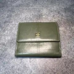 ジバンシィ 三つ折り財布 GV3 ウォレット アンティークゴールド金具 オリーブ