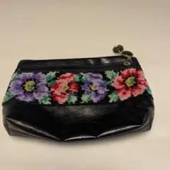 FEILER 花柄刺繍ポーチ