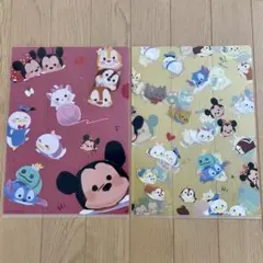 【匿名配送】ツムツム ディズニー A4 クリアファイル 2枚セット 新品 未使用