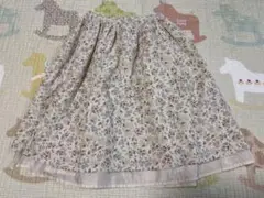 mamaraku 花柄スカート ベージュ系 130cm