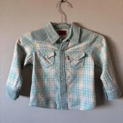 古着 Levi's キッズ 100 ウエスタンシャツ チェック柄