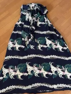 値下！新品タグ付きkahiko サッシュスカート ネイビー花柄